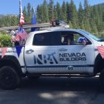 Nevada Builders Mascot on the Forth of july